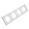 Рамка STEKKER, PFR00-5004-01 4-местная, серия Эмили, белый фарфор, soft touch 49887 - фото 158141