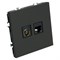Розетка TV + компьютерная RJ-45 (механизм), STEKKER, RST00-5106-05, серия Эмили, черный уголь, soft touch 49846 - фото 158238 Розетка TV + компьютерная RJ-45 (механизм), STEKKER, RST00-5106-05, серия Эмили, черный уголь, soft touch 49846 - фото 158238