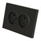 Розетка 2-местная с защитной шторкой, STEKKER,  б/з, 250В, 16А, серия Эмили, RST16-5116-05, черный уголь, soft touch 49851 - фото 158247