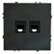 Розетка компьютерная 2-местная RJ-45 (механизм), STEKKER, серия Эмили, RST00-5111-05, черный уголь, soft touch 49848 - фото 158674