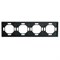 Рамка STEKKER, PFR00-5004-05 4-местная, серия Эмили, черный уголь, soft touch 49861 - фото 158823 Рамка STEKKER, PFR00-5004-05 4-местная, серия Эмили, черный уголь, soft touch 49861 - фото 158823