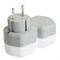 Разветвитель сетевой 2-местный с/з STEKKER ADP16-12-20, 250V,16A, ABS огнеустойчивый пластик, белый/серый 32870 - фото 164622