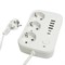 Удлинитель 3-местный c/з 3x1 мм2, 3 м, 250В, 10А, 4USB+2Type-C 2,4А, серия Home plus, белый STEKKER HM09-36-02 - фото 164941