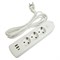 Удлинитель 3-местный c/з 3x1 мм2, 3 м, 250В, 10А, 2USB+1Type-C 2,4А, серия Home plus, белый STEKKER HM08-33-02 49977 - фото 164953
