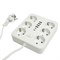 Удлинитель 6-местный c/з 3x1 мм2, 1,8 м, 250В, 10А, 4USB+2Type-C 2,4А, серия Home plus, белый STEKKER HM09-66-02 - фото 164971