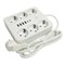 Удлинитель 6-местный c/з 3x1 мм2, 1,8 м, 250В, 10А, 4USB+2Type-C 2,4А, серия Home plus, белый STEKKER HM09-66-02 49975 - фото 164974