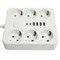 Удлинитель 6-местный c/з 3x1 мм2, 3 м, 250В, 10А, 4USB+2Type-C 2,4А, серия Home plus, белый STEKKER HM09-66-02 49982 - фото 164995