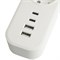 Сетевой фильтр 5-местный с/з STEKKER 3x1мм2, 5 м, 250В, 16А, 2 USB-A+2 Type-C 3, серия Nova, белый 50104 - фото 172384