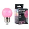 Лампа светодиодная Feron LB-385 Шарик розовый прозрачный E27 1W 230V 52177 - фото 173195