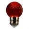 Лампа светодиодная Feron LB-385 Шарик красный прозрачный E27 1W 230V 52164 - фото 173205