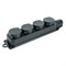 Розетка переносная 4-местная c/з, STEKKER, RST16-24-44, 250В, 16А, IP44, черный 39019 - фото 177852