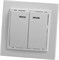 Выключатель 2-клавишный с индикатором STEKKER, PSW10-9002-01, 250В, 10А, серия Эрна, белый 39042 - фото 177907