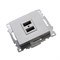 Розетка USB 2-местная (механизм), STEKKER GLS10-7115-03, 250B, 2,1А, серия Катрин, серебро 39588 - фото 179158
