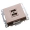 Розетка USB 2-местная (механизм), STEKKER GLS10-7115-02, 250B, 2,1A, серия Катрин, шампань 39602 - фото 179246