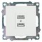 Розетка USB 2-местная (механизм), STEKKER GLS10-7115-01, 250B, 2,1А, серия Катрин, белый 39686 - фото 180161