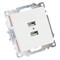 Розетка USB 2-местная (механизм), STEKKER GLS10-7115-01, 250B, 2,1А, серия Катрин, белый 39686 - фото 180162