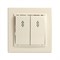 Переключатель 2-клавишный STEKKER  PSW10-9008-02, 250В, 10А, серия Эрна, слоновая кость 39920 - фото 180606