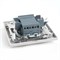 Переключатель 2-клавишный STEKKER  PSW10-9005-01, 250В, 10А, серия Эрна, белый 39919 - фото 180621
