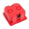 Коробка монтажная для полых стен, с пластиковыми зажимами, с крышкой, 92*92*45мм STEKKER EBX30-02-1-20-92, красный 49007 - фото 180848