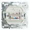 Розетка компьютерная 1-местная RJ-45 (механизм), STEKKER PST00-9107-03, серия Эрна, черный 49151 - фото 181711