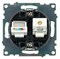 Розетка TV + компьютерная RJ-45 (механизм), STEKKER GLS00-7106-05, серия Катрин, черный 49182 - фото 182012