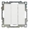 Выключатель 3-клавишный (механизм), STEKKER GLS10-7108-01, 250V, 10А, серия Катрин, белый 49171 - фото 182060