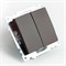 Переключатель 2-клавишный (механизм), STEKKER GLS10-7107-04, 250V, 10А, серия Катрин, шоколад 49170 - фото 182081