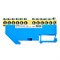 Шина"N" на изоляторе STEKKER 6*9 на DIN-рейку 12 выводов, синий, LD555-69-12 49534 - фото 182829