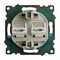 Розетка компьютерная 2-местная RJ-45 (механизм) STEKKER GLS00-7109-02, серия Катрин, шампань 50004 - фото 184688