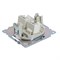 Розетка компьютерная 2-местная RJ-45 (механизм) STEKKER GLS00-7109-03 , серия Катрин, серебро 50005 - фото 184696