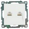 Розетка компьютерная 2-местная RJ-45 (механизм) STEKKER GLS00-7109-01 , серия Катрин, белый 50003 - фото 184702