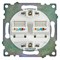 Розетка компьютерная 2-местная RJ-45 (механизм) STEKKER GLS00-7109-01 , серия Катрин, белый 50003 - фото 184706