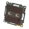 Розетка компьютерная 2-местная RJ-45 (механизм) STEKKER GLS00-7109-04, серия Катрин, шоколад 50006 - фото 184710