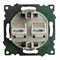 Розетка компьютерная 2-местная RJ-45 (механизм) STEKKER GLS00-7109-04, серия Катрин, шоколад 50006 - фото 184715