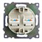 Розетка компьютерная 2-местная RJ-45 (механизм) STEKKER GLS00-7109-08, серия Катрин, золото 50009 - фото 184727