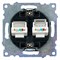 Розетка компьютерная 2-местная RJ-45 (механизм) ,STEKKER ,GLS00-7109-05, серия Катрин, черный 50007 - фото 184734