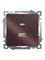 Розетка 2-местная USB + type C, STEKKER GLS10-7116-04, 250В, 3А, max 20W,серия Катрин, шоколад 50057 - фото 184830