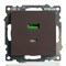 Розетка 2-местная USB + type C, STEKKER GLS10-7116-04, 250В, 3А, max 20W,серия Катрин, шоколад 50057 - фото 184838