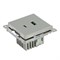 Розетка 2-местная USB + type C (механизм)), STEKKER GLS10-7116-03 , 250B, 3А, max 20W, серия Катрин, серебро 50054 - фото 184879