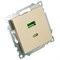 Розетка 2-местная USB + type C (механизм), 250В, 3А, max 20W, STEKKER, GLS10-7116-08, серия Катрин, золото 50053 - фото 184894