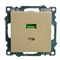 Розетка 2-местная USB + type C (механизм), 250В, 3А, max 20W, STEKKER, GLS10-7116-08, серия Катрин, золото 50053 - фото 184896