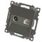 Розетка TV + компьютерная RJ-45 (механизм), серия Катрин, графит, GLS00-7106-06 49417 - фото 184926