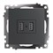 Розетка 2-местная USB (механизм), 250В, 2,1А, серия Катрин, графит, GLS10-7115-06 49422 - фото 184945