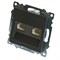 Розетка компьютерная 2-местная RJ-45 (механизм) STEKKER GLS00-7109-06 , серия Катрин, графит 50008 - фото 184993