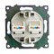 Розетка компьютерная 2-местная RJ-45 (механизм) STEKKER GLS00-7109-06 , серия Катрин, графит 50008 - фото 184998