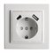Розетка 1-местная STEKKER, PST16-9016-01, 250В, 2.1А с USB+ type C, серия Эрна, белый 50076 - фото 185619