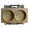 GLS10-7113-08 Розетка 2-местная с защитной шторкой (механизм) б/з, 250В, 10А, серия Катрин, золото 49225 - фото 185771