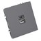 Розетка 2-местная USB + Type C (механизм), STEKKER, 250В, 20W, серия Эмили, RST10-5115-10, платиново-серый, soft touch 49957 - фото 186293