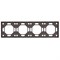 Рамка STEKKER, PFR00-5004-09 4-местная, серия Эмили, антрацит, soft touch 49939 - фото 186459