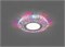 Светильник встраиваемый с разноцветной LED подсветкой Feron CD953 потолочный MR16 G5.3, прозрачный 32569 - фото 191439